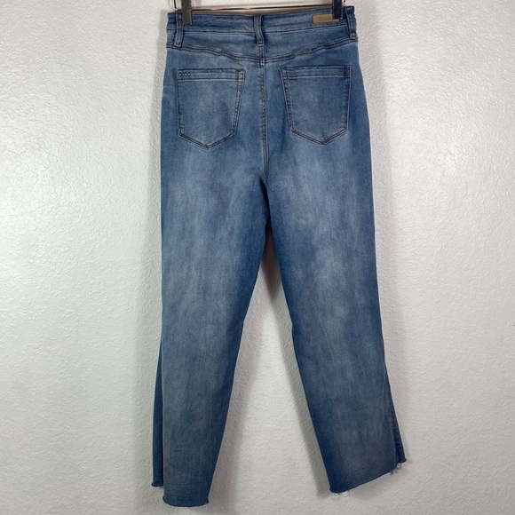 Euc Blank NYC Baxter ribcage high waist distressed wide leg jeans - Picture 9 of 12